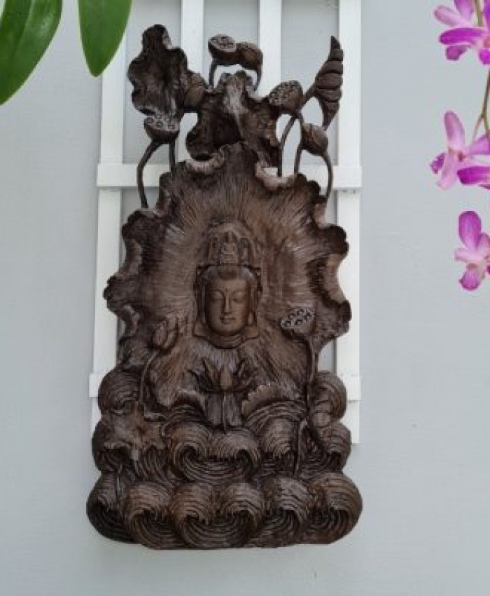 Tranh gỗ Diện Phật Quan Âm – Gỗ trắc TM.QAm 25